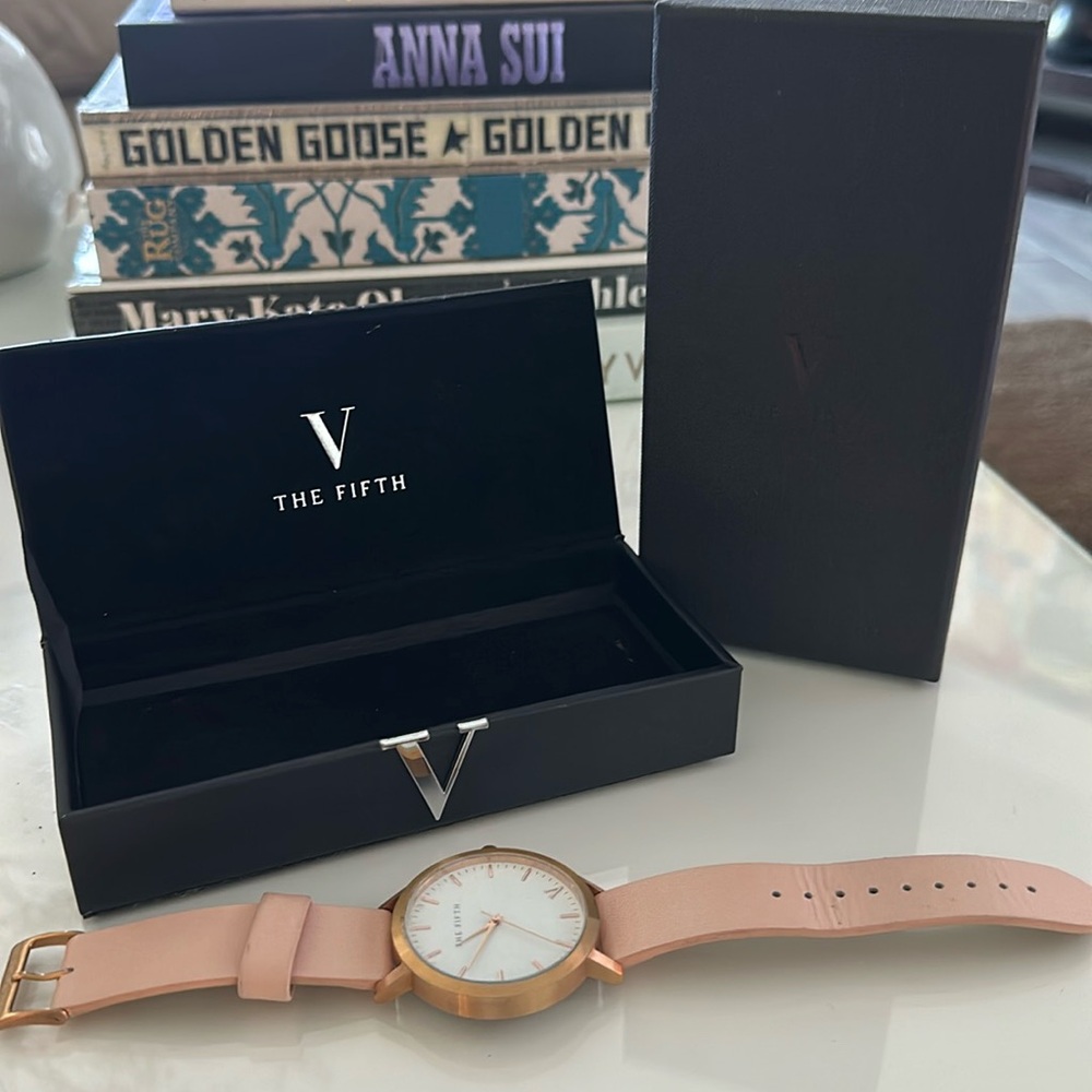 NWT THE FIFTH Rose Gold and Pink band Watch